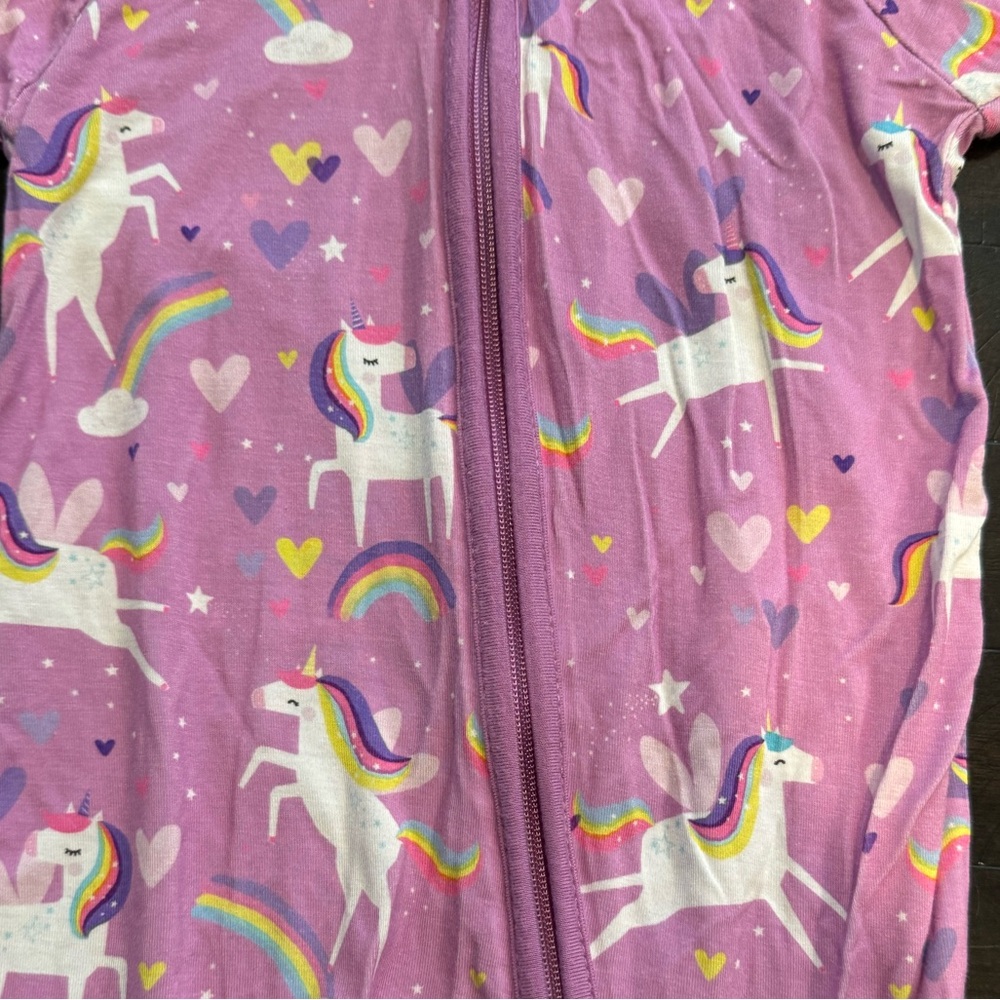 Little Sleepies 3-6 months Unicorn Zippie - Picture 2 of 4
